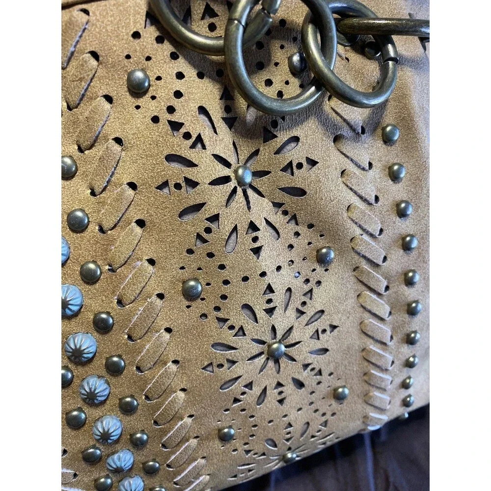 Montana West Concealed Carry Purse Handbag Bling Western Tan NWT